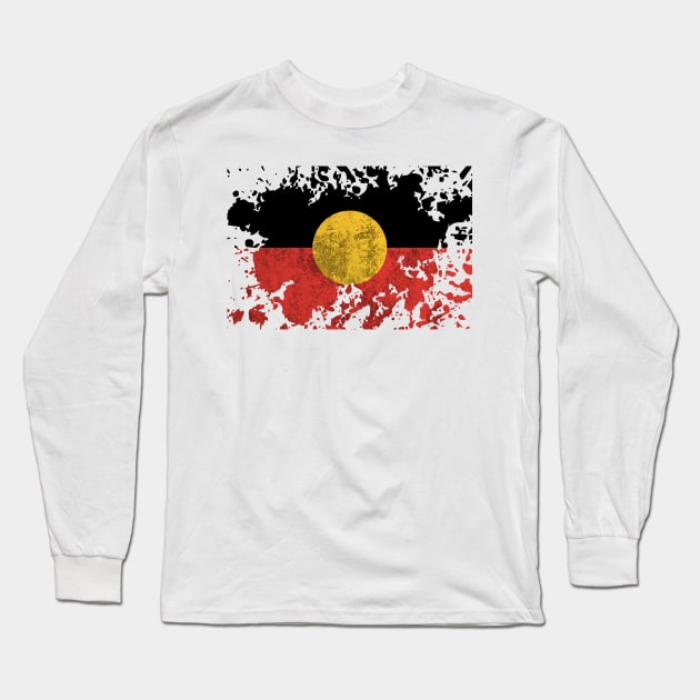 Aboriginal Flag Long Sleeve T-Shirt by CF.LAB.DESIGN